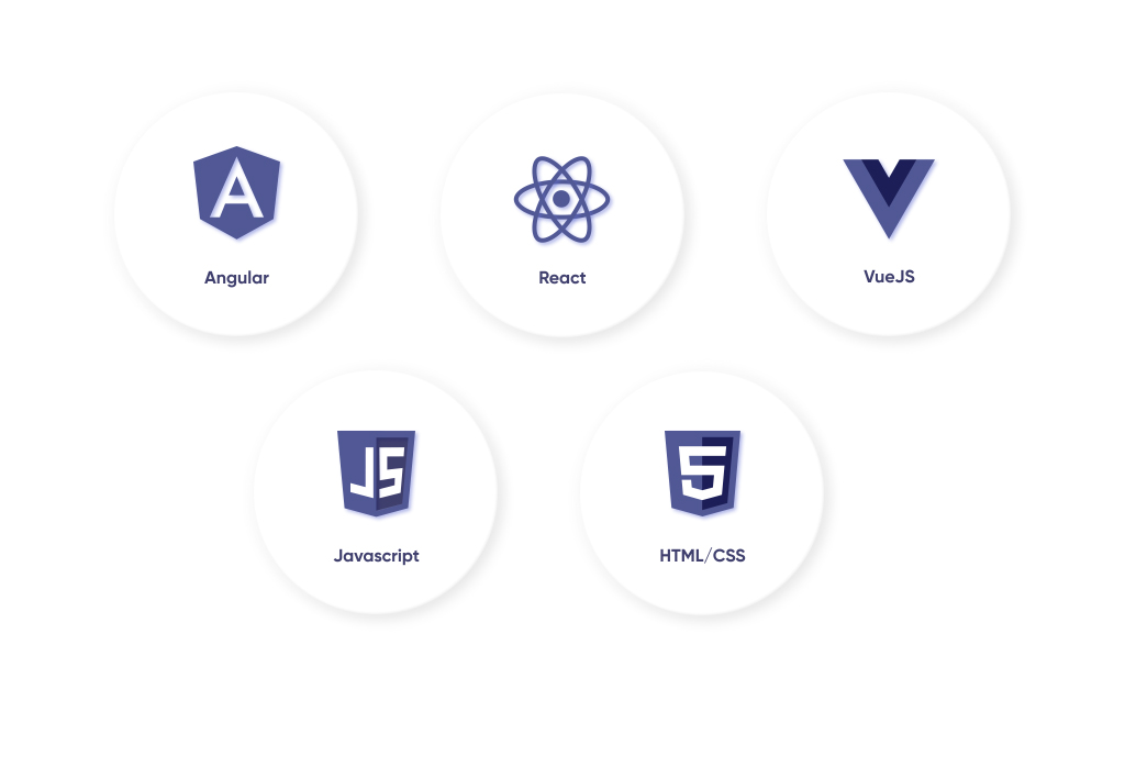 5 icons of front-end technologies